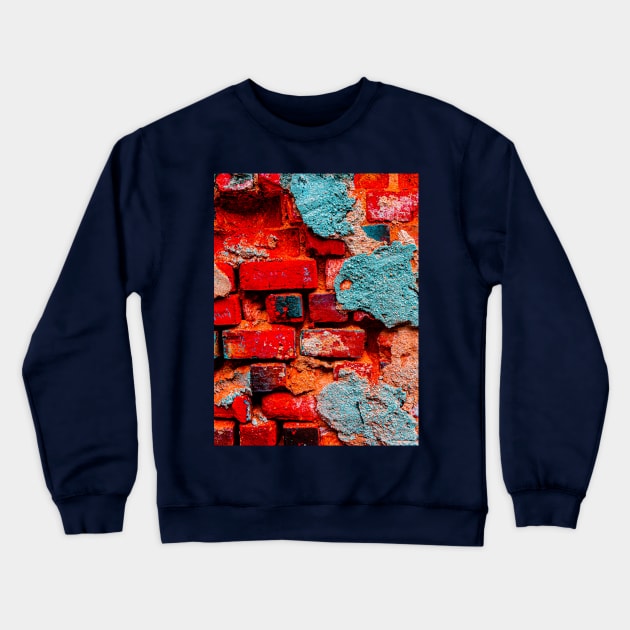 Red brick wall Crewneck Sweatshirt by kall3bu